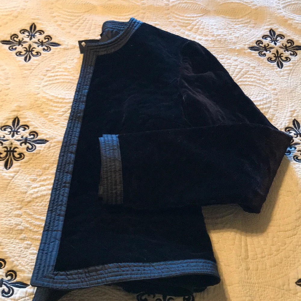 MSK Black Velour Quilted Bolero Jacket - Picture 6 of 8
